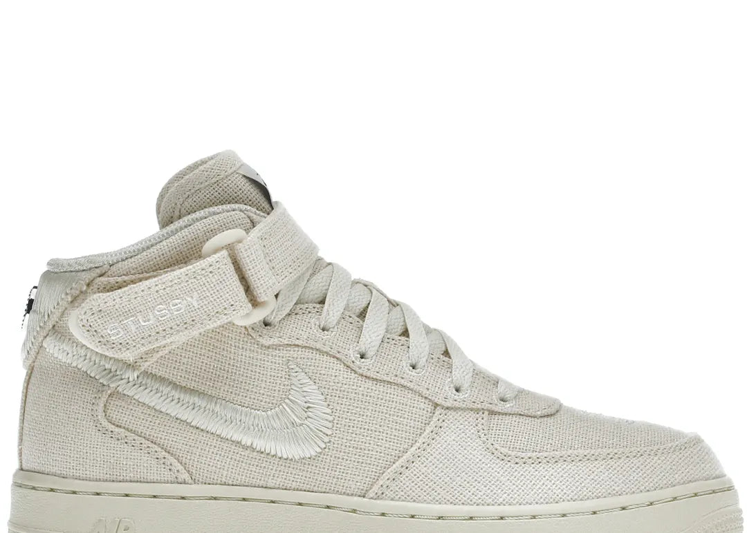 Nike Air Force 1 Mid Stussy Fossil – PLUGSNEAKRS