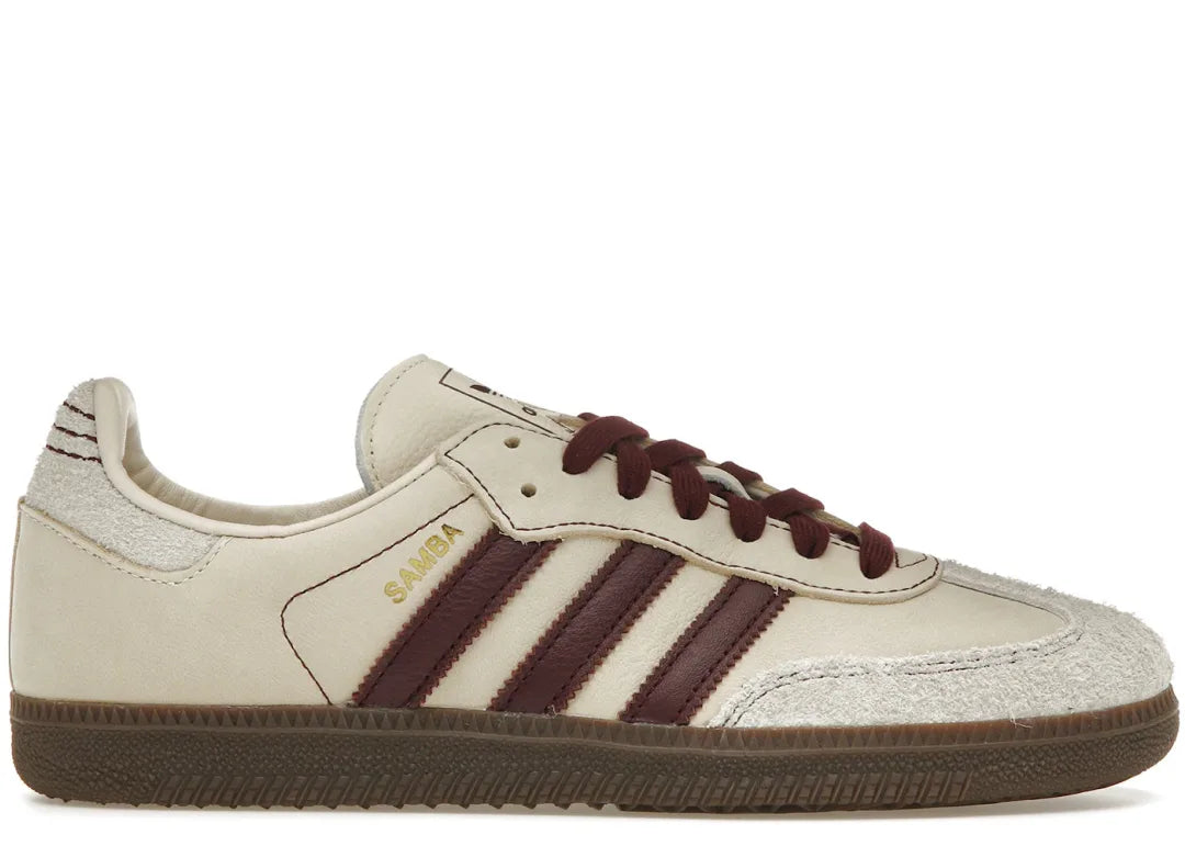 adidas Samba OG Wonder White Maroon (Women's)