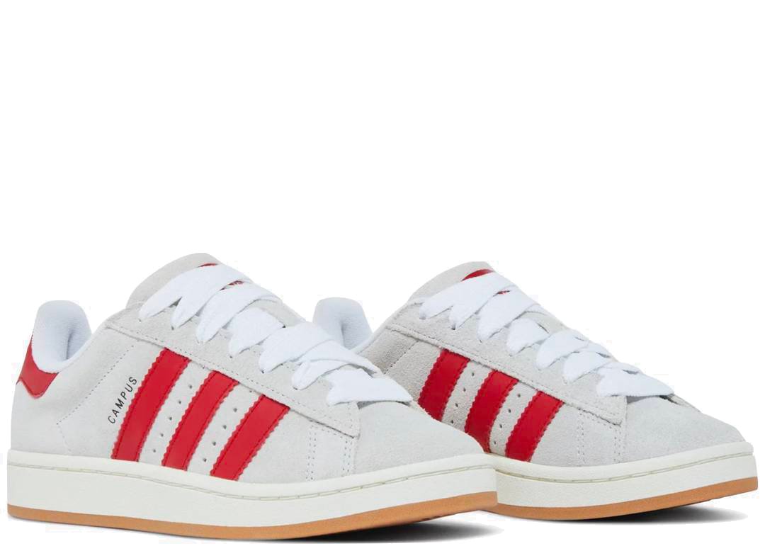Adidas Campus 00s Crystal White Better Scarlet - PLUGSNEAKRS