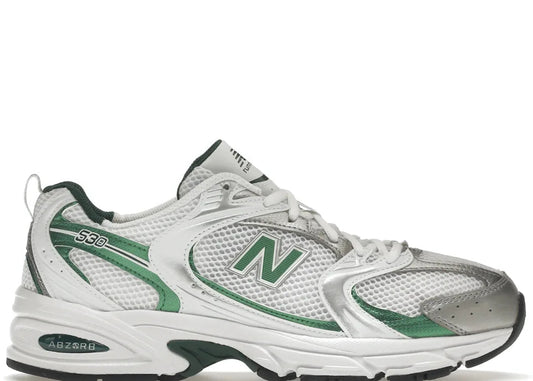 New Balance 530 White Nightwatch Green - PLUGSNEAKRS