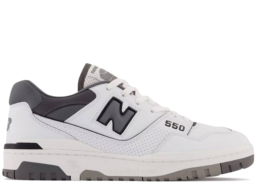 New Balance 550 White Grey Dark Grey - PLUGSNEAKRS