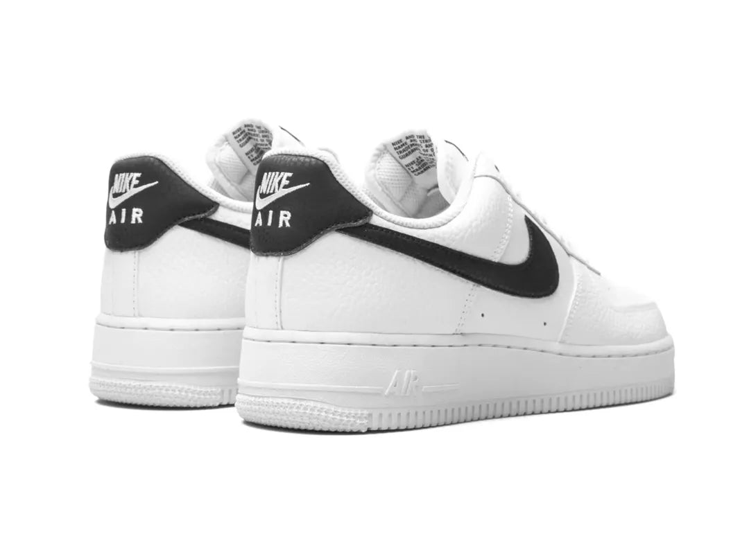 Nike Air Force 1 Low '07 White Black Pebbled Leather - PLUGSNEAKRS