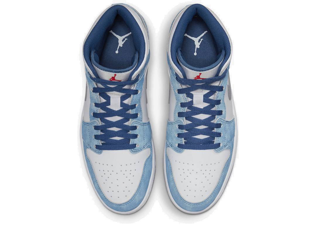 Nike Air Jordan 1 Mid French Blue Fire Red - PLUGSNEAKRS