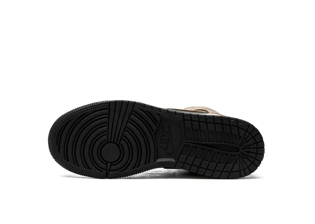 Nike Air Jordan 1 Mid SE Metallic Gold Black (GS) - PLUGSNEAKRS
