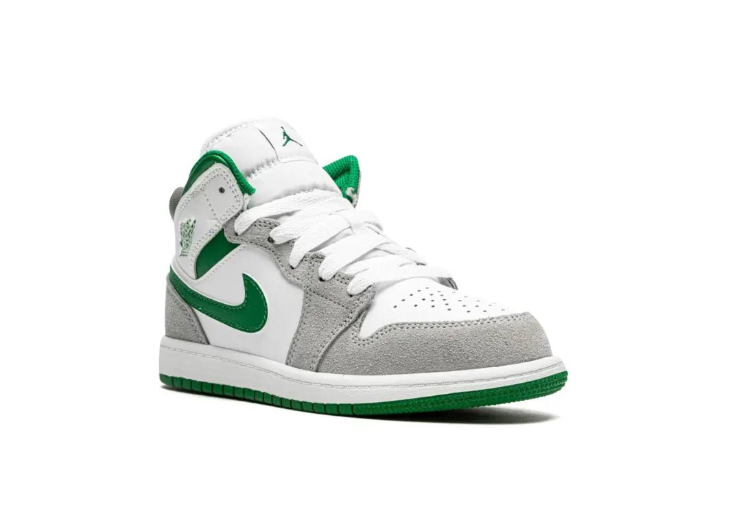 Nike Air Jordan 1 Mid SE White Pine Green Smoke Grey (PS) - PLUGSNEAKRS
