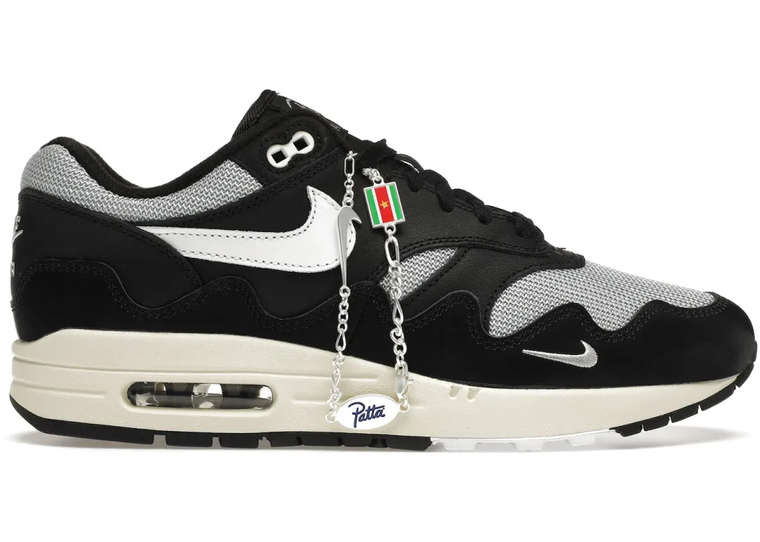 Nike Air Max 1 Patta Waves Schwarz mit Armband PLUGSNEAKRS