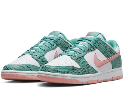 Nike Dunk Low Snakeskin Washed Teal Bleached Coral - PLUGSNEAKRS